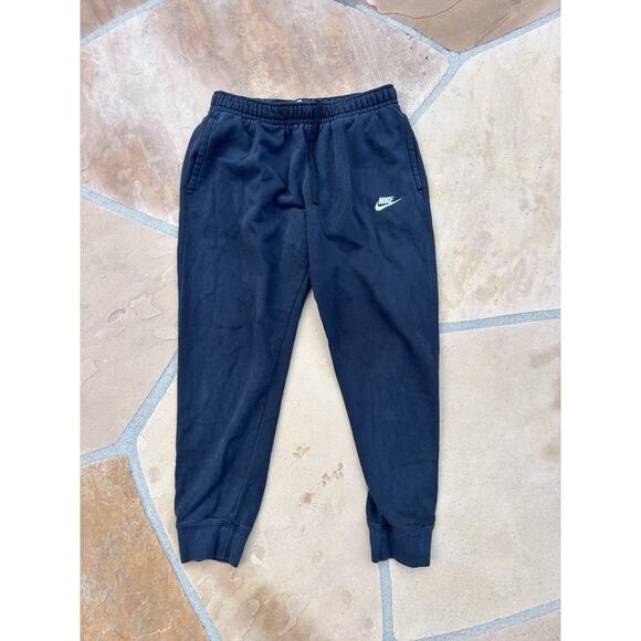 Nike Joggers Mens M Black Sportswear Club Fleece Taper Drawstring Sweatpants - Picture 1 of 3